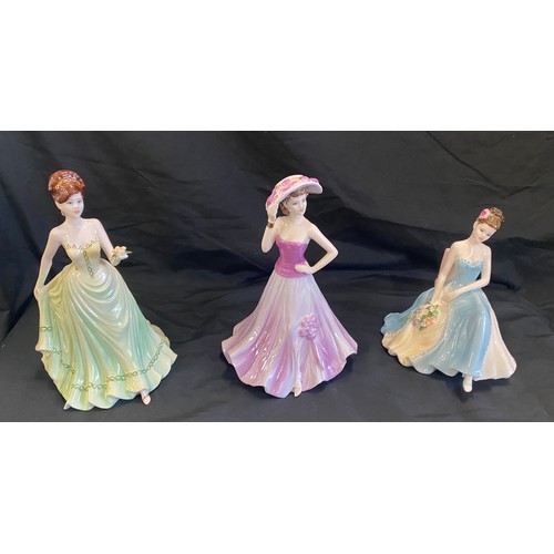 87 - 3 Coalport lady figures includes special birthday, Ladies of fashion Carol, With Love