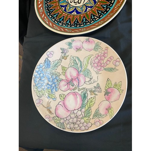 231 - Selection of 4 plates includes Sado, Poole aegean 91, oriental plate, and ozen cini