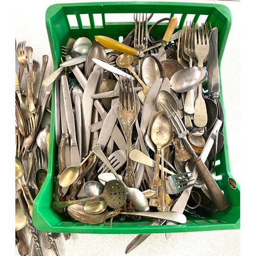 232 - Large selection of silver plated cutlery total weight 15KG