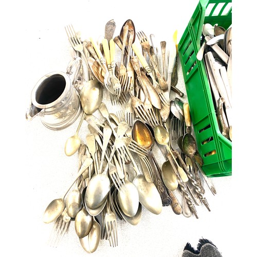 232 - Large selection of silver plated cutlery total weight 15KG