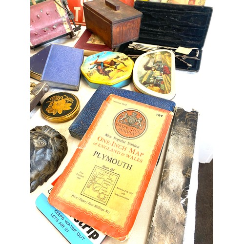 230 - Large selection of miscellaneous includes guillotine, maps, signs