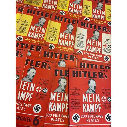 76 - Selection of 18 hitlers Mein Kampf magazines, volume 1-18