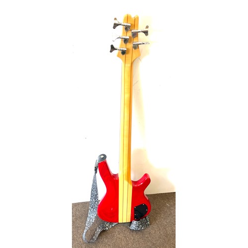 123 - Shine good quality left handed bass 5 string guitar