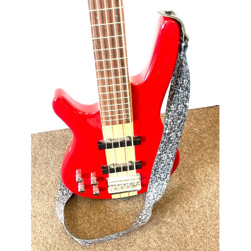 123 - Shine good quality left handed bass 5 string guitar