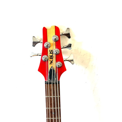 123 - Shine good quality left handed bass 5 string guitar