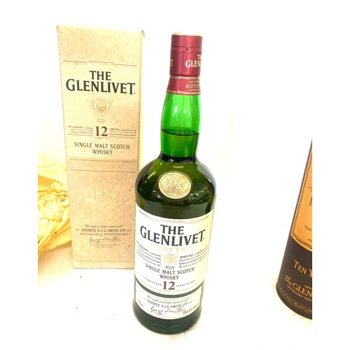 176 - 2 cased bottles of Whisky includes Glemorangie single malt whisky, the glenlivet single malt whisky ... 