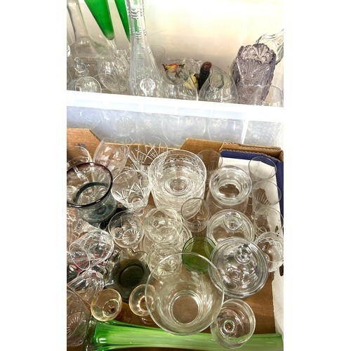 394 - Large selection of assorted crystal glassware includes decanters etc