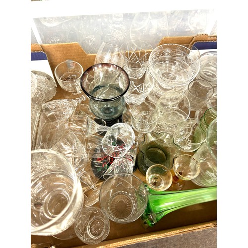 394 - Large selection of assorted crystal glassware includes decanters etc