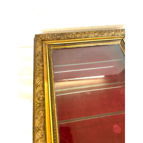 205 - Ornate jewellery display case with shelves measures approx 21inches by 17.5inches