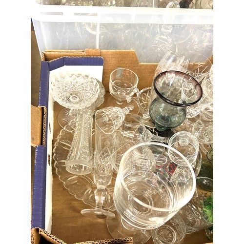 394 - Large selection of assorted crystal glassware includes decanters etc