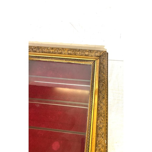 205 - Ornate jewellery display case with shelves measures approx 21inches by 17.5inches