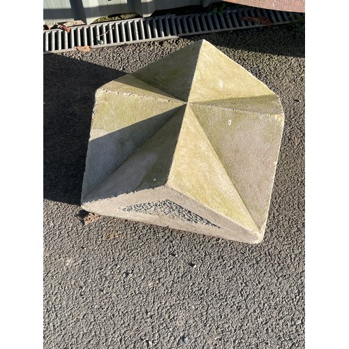 100E - Large concrete plinth, approximate height 11 inches, 19 inches square