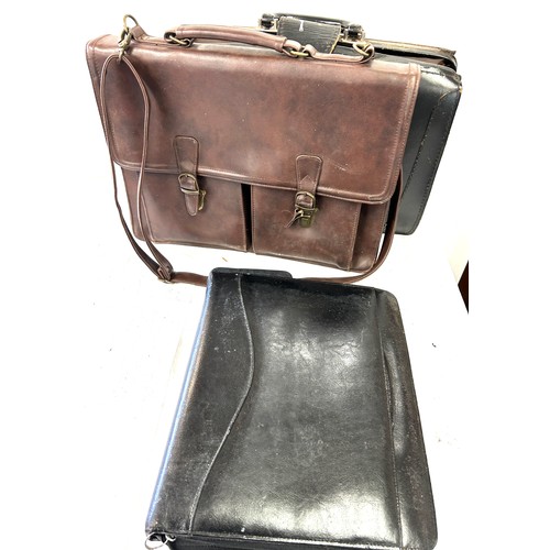 268 - 3 Vintage leather satchels