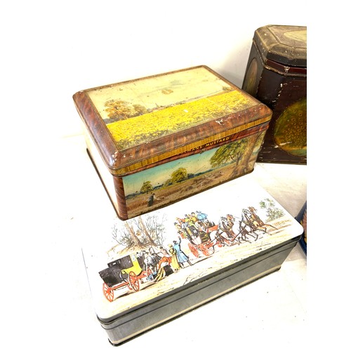 166 - Selection of 5 vintage tins