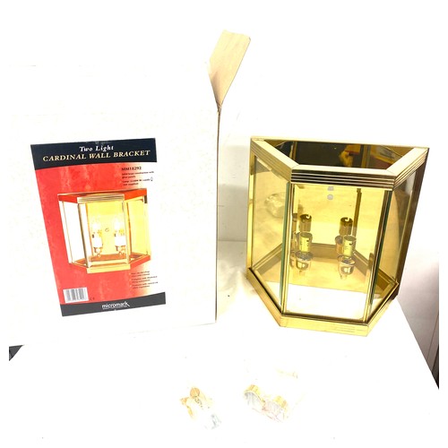 283 - 2 Boxed Cardinal wall bracket light fittings, both brand new, Size Height 325cm, Width 145cm