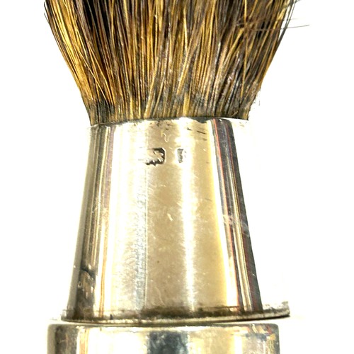 434 - 2 Hallmarked Georgian sterling silver travelling shaving brushes