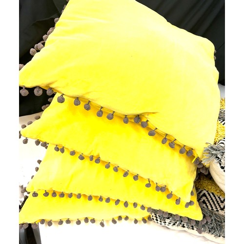 398A - Selection yellow lounge cushions