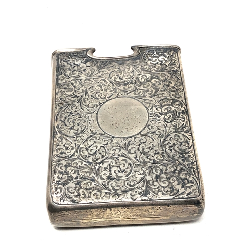 65 - Antique silver playing card case birmingham silver hallmarks