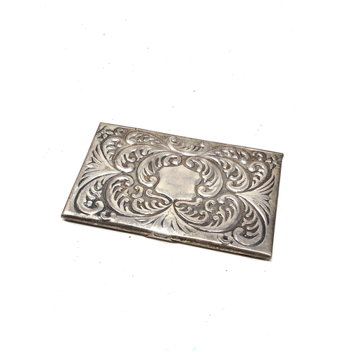 60 - Silver card case London silver hallmarks