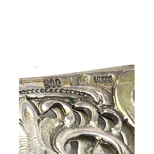 53 - Continental silver pastry scissors 800 silver hallmarks