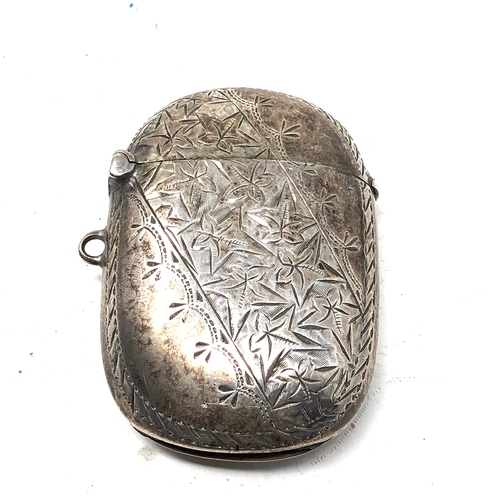 54 - Antique silver vesta case