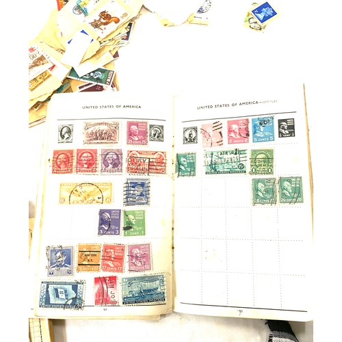 136 - Selection of vintage stamps together with stamp albums, some used