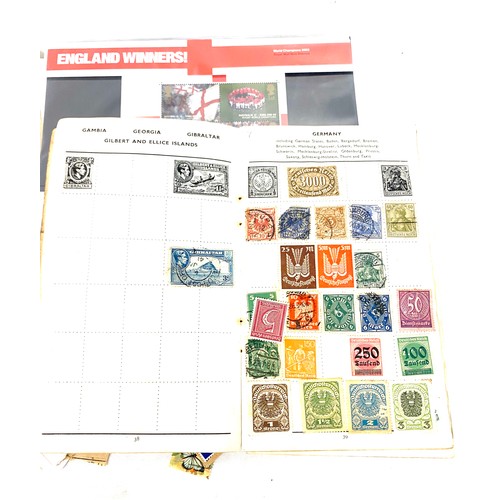 136 - Selection of vintage stamps together with stamp albums, some used