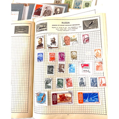 136 - Selection of vintage stamps together with stamp albums, some used