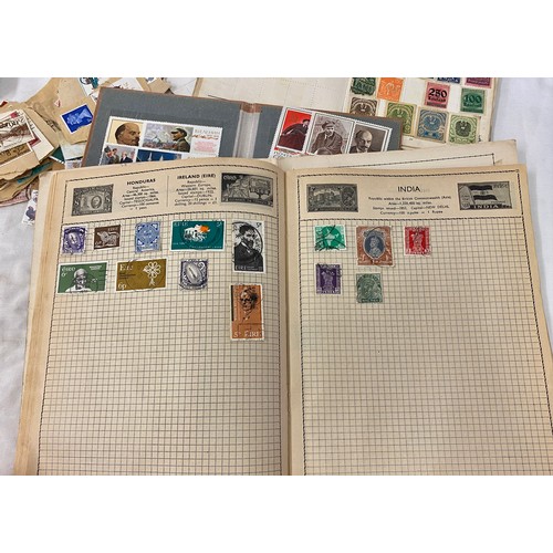 136 - Selection of vintage stamps together with stamp albums, some used