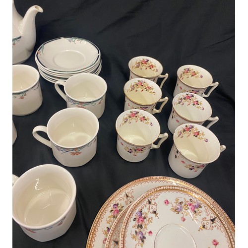 302 - Selection of tea sets includes Royal Doulton Juno tea set and a part Victoria tea set