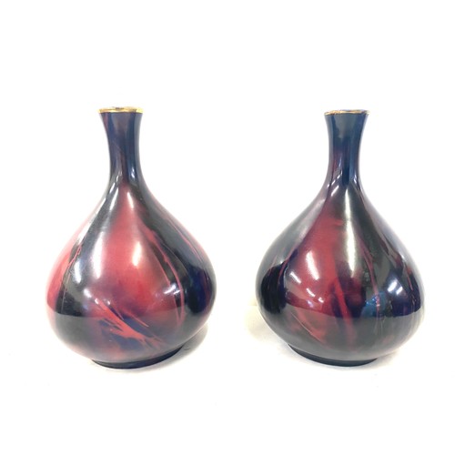 69 - Pair of vintage vases height approx 9.5 inches tall