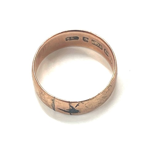 499 - Vintage ladies 9ct rose gold ring total weight 3 grams