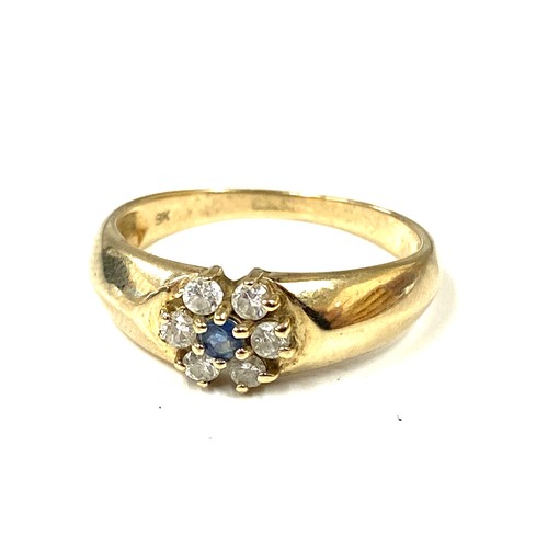 501 - Ladies 9ct Sapphire and diamond dress ring, with insurance certificate