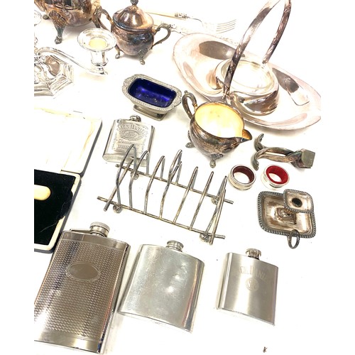 167 - Large selection of silver plated/ metal items