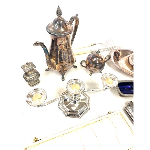 167 - Large selection of silver plated/ metal items