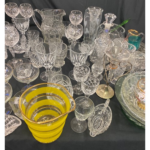 370 - Large selection of vintage and later glassware includes Babycham, Royal Doulton etc