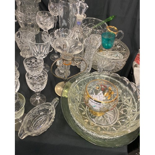 370 - Large selection of vintage and later glassware includes Babycham, Royal Doulton etc