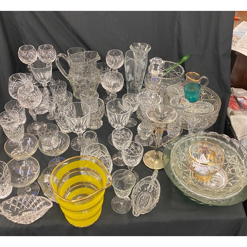 370 - Large selection of vintage and later glassware includes Babycham, Royal Doulton etc