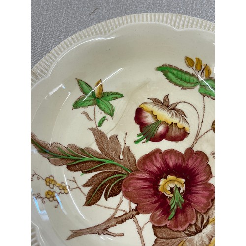 453 - Vintage Clarice Cliff floral pattern bowl measures approx 8 inches diameter