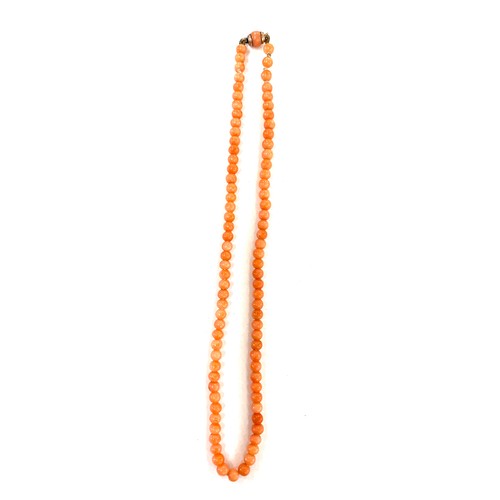 555 - Antique Victorian coral bead necklace