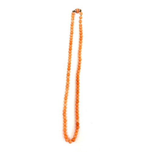 555 - Antique Victorian coral bead necklace