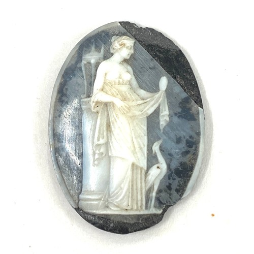 510 - Antique Georgian grand tour cameo of a classical maiden