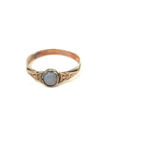 549 - Antique 9ct gold opal dress ring, ring size L