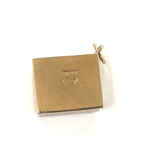 557 - Vintage 9ct ten shilling note charm, approximate weight 2.4g