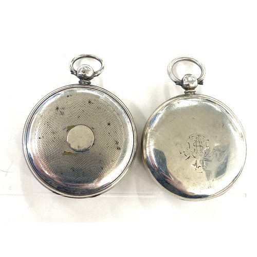 541 - 2 Antique silver cased key wind pocket watches 1853 and 1855