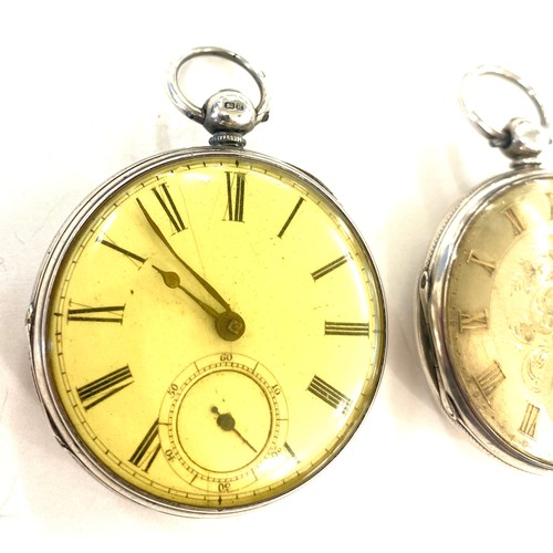 541 - 2 Antique silver cased key wind pocket watches 1853 and 1855