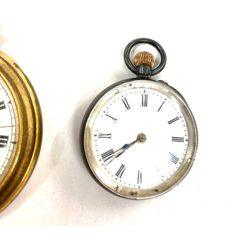 401 - Vintage smiths pocket watch and a vintage silver cased pocket watch, both untested