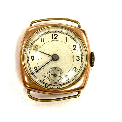 520 - Vintage 9ct gold cased watch, untested