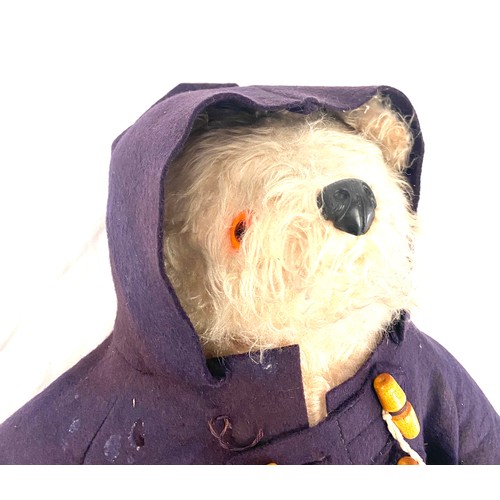 126 - Vintage Paddington bear, total height 19 inches tall