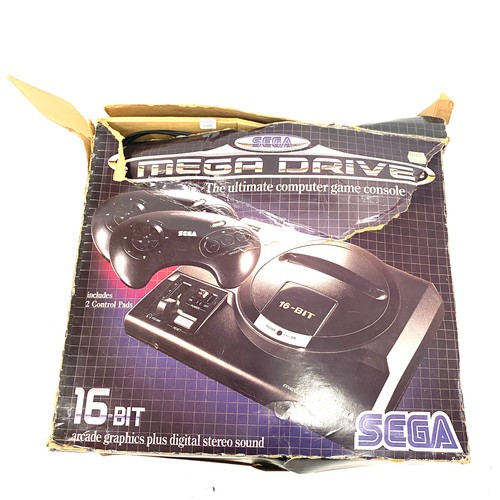 128 - Vintage boxed sega mega drive 16-bit, working order